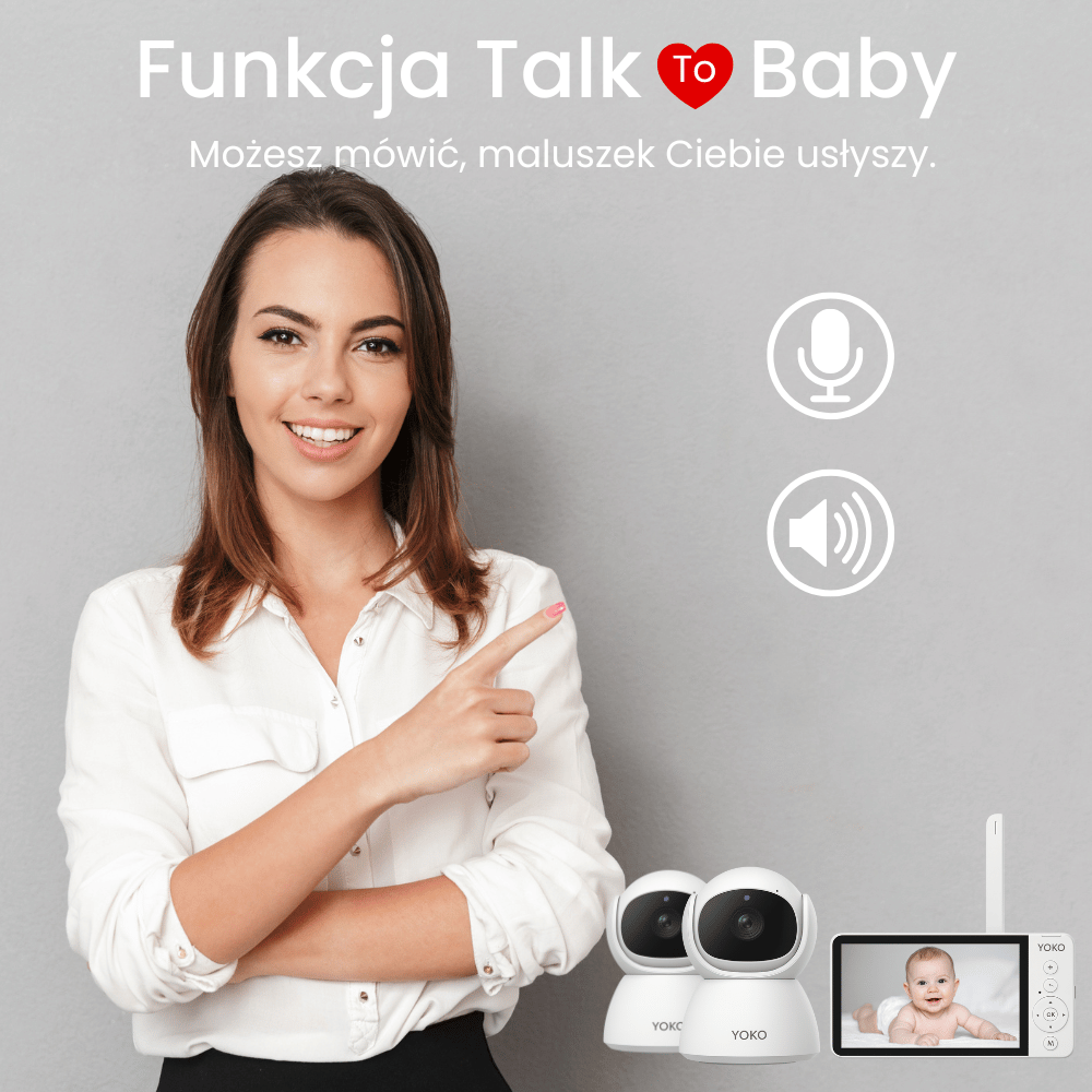 YOKO DREAM Strażnik oddechu:  Elektroniczna niania YOKO X5™DUO + Monitor oddechu Babysense 8 nowej generacji (Wyrób medyczny) yokoduo8
