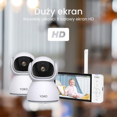YOKO DREAM Strażnik oddechu:  Elektroniczna niania YOKO X5™DUO + Monitor oddechu Babysense 8 nowej generacji (Wyrób medyczny)
