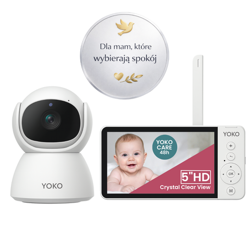 Elektroniczna niania YOKO® X5 z dużym 5" ekranem HD   ⭐⭐⭐⭐⭐ Polecane przez mamy