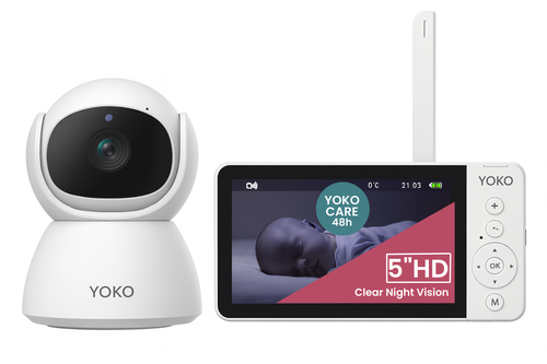 Elektroniczna niania YOKO® X5 z dużym 5" ekranem HD   ⭐⭐⭐⭐⭐ Polecane przez mamy
