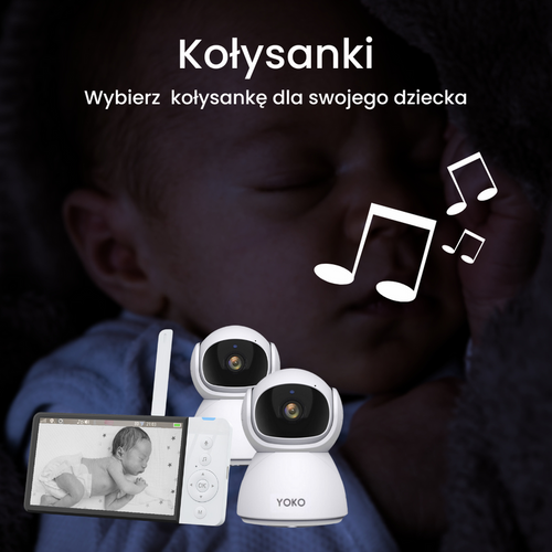 YOKO DREAM Strażnik oddechu:  Elektroniczna niania YOKO X5™DUO + Monitor oddechu Babysense 8 nowej generacji (Wyrób medyczny)