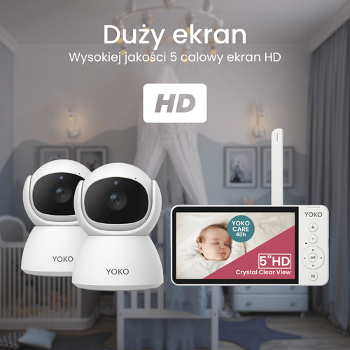 YOKO DREAM Strażnik oddechu:  Elektroniczna niania YOKO X5™DUO + Monitor oddechu Babysense 8 nowej generacji (Wyrób medyczny)