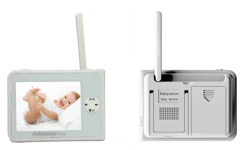 Babysense V35 Elektroniczna niania z kamerą + Monitor oddechu Babysense 8 nowej generacji (Wyrób medyczny)